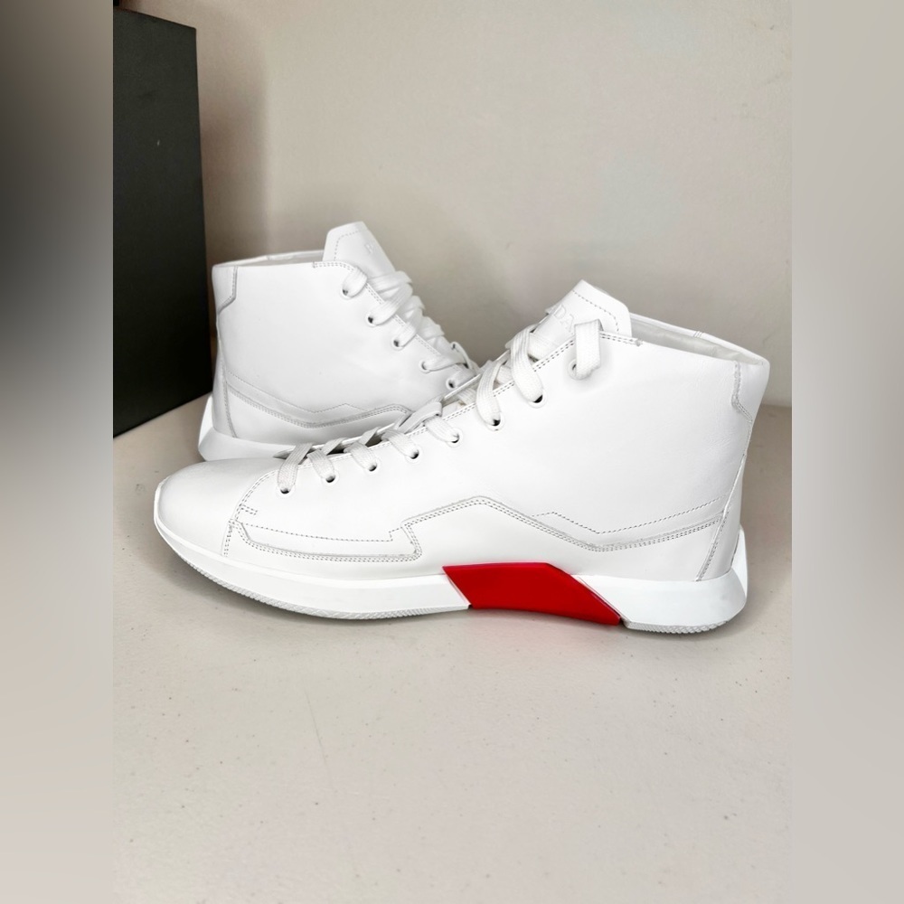 RARE NWT Prada Linea Rossa High Top Sneakers Men’s Tennis Shoes Sz 10 4T288210 - Picture 6 of 10